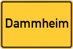 Place name sign Dammheim