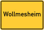 Place name sign Wollmesheim