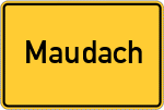 Place name sign Maudach