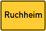 Place name sign Ruchheim