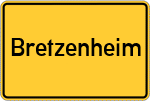 Place name sign Bretzenheim