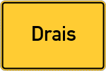 Place name sign Drais, Kreis Mainz