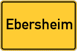 Place name sign Ebersheim
