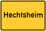Place name sign Hechtsheim