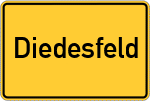 Place name sign Diedesfeld