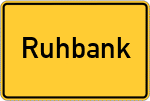 Place name sign Ruhbank