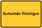 Place name sign Gemeinde Vinningen