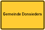 Place name sign Gemeinde Donsieders