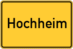 Place name sign Hochheim