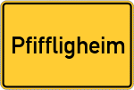 Place name sign Pfiffligheim