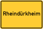 Place name sign Rheindürkheim