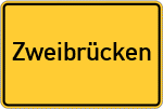 Place name sign Zweibrücken
