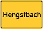 Place name sign Hengstbach, Pfalz