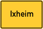 Place name sign Ixheim