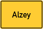 Place name sign Alzey