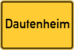 Place name sign Dautenheim