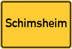 Place name sign Schimsheim