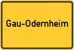 Place name sign Gau-Odernheim