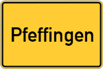 Place name sign Pfeffingen