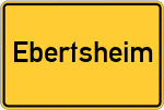 Place name sign Ebertsheim
