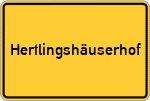 Place name sign Hertlingshäuserhof
