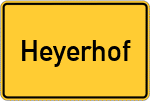 Place name sign Heyerhof