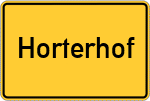 Place name sign Horterhof