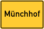 Place name sign Münchhof