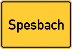 Place name sign Spesbach