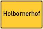 Place name sign Holbornerhof, Kreis Kaiserslautern