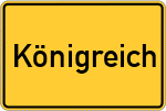 Place name sign Königreich, Pfalz