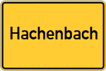 Place name sign Hachenbach