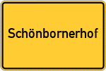 Place name sign Schönbornerhof