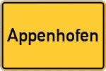 Place name sign Appenhofen