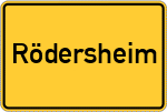 Place name sign Rödersheim