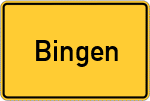 Place name sign Bingen