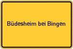Place name sign Büdesheim bei Bingen, Rhein