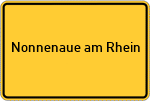Place name sign Nonnenaue am Rhein