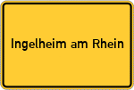 Place name sign Ingelheim am Rhein
