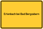 Place name sign Erlenbach bei Bad Bergzabern