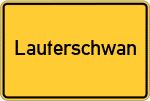 Place name sign Lauterschwan