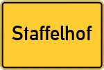 Place name sign Staffelhof, Pfalz