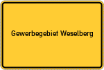 Place name sign Gewerbegebiet Weselberg