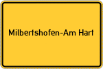 Place name sign Milbertshofen-Am Hart