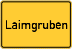 Place name sign Laimgruben, Salzach