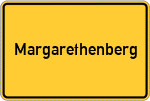 Place name sign Margarethenberg, Kreis Altötting