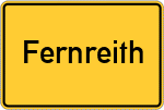 Place name sign Fernreith