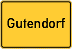 Place name sign Gutendorf