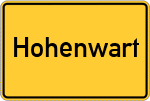 Place name sign Hohenwart, Kreis Altötting