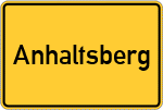 Place name sign Anhaltsberg